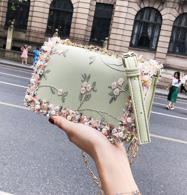 2020 New Elegant Women Handbags Leather Shoulder Bag Ladies Cross body Embroider Bag