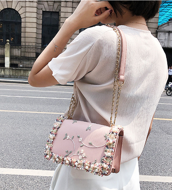 2020 New Elegant Women Handbags Leather Shoulder Bag Ladies Cross body Embroider Bag