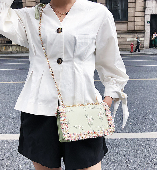 2020 New Elegant Women Handbags Leather Shoulder Bag Ladies Cross body Embroider Bag
