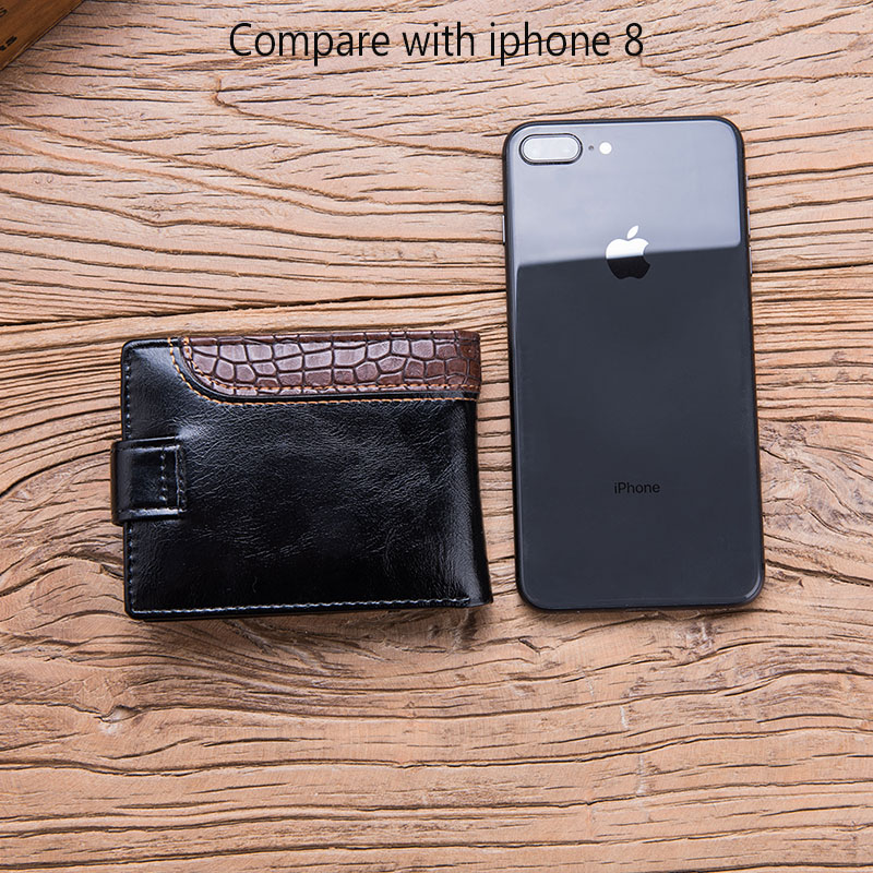 Leather Vintage Men Wallets Coin Pocket Hasp Small Wallet Men Purse Card Holder