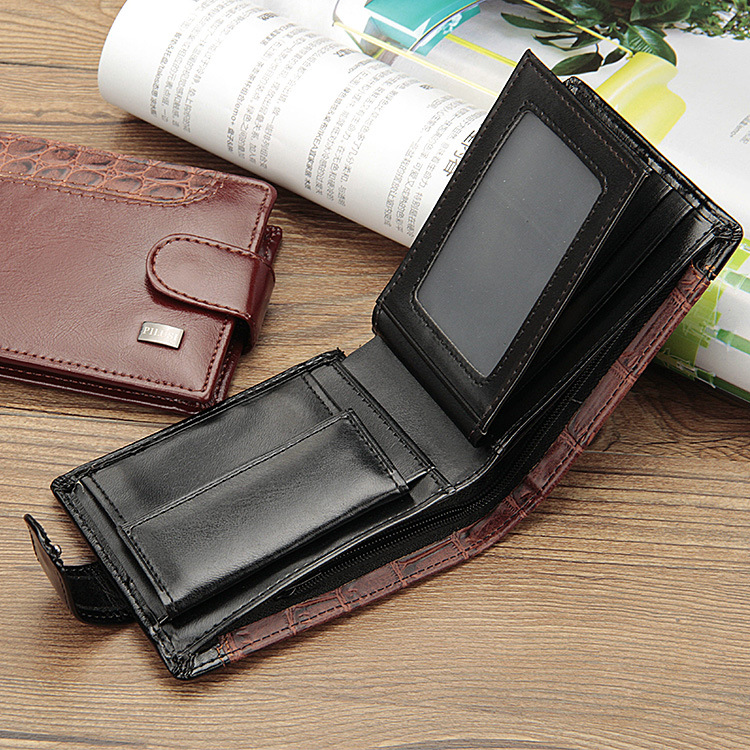 Leather Vintage Men Wallets Coin Pocket Hasp Small Wallet Men Purse Card Holder