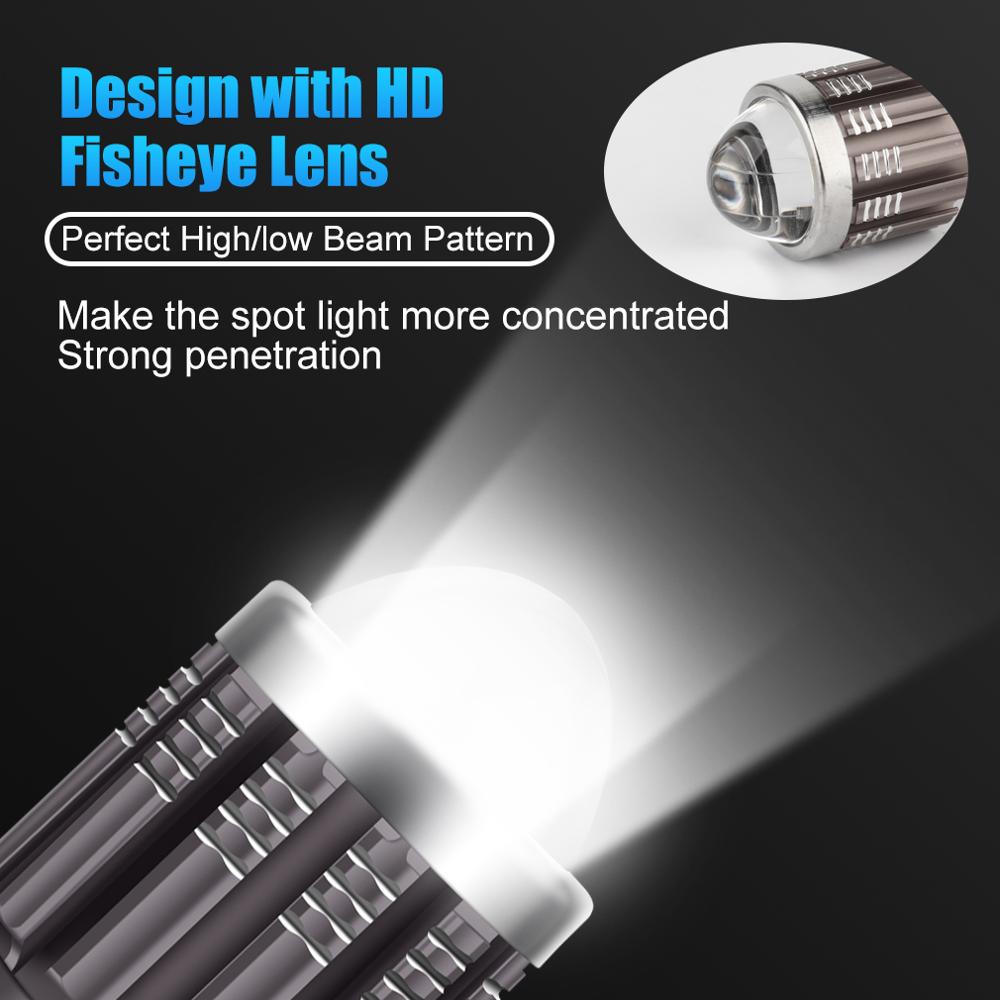 10000Lm H4 LED Moto H6 BA20D LED Motorcycle Headlight Bulbs CSP Lens White Yellow Lights &amp; Lighting