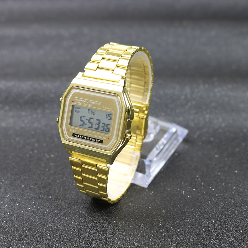 Rose Gold Silver Watches Men Watch Electronic Digital Display Retro Style Watches