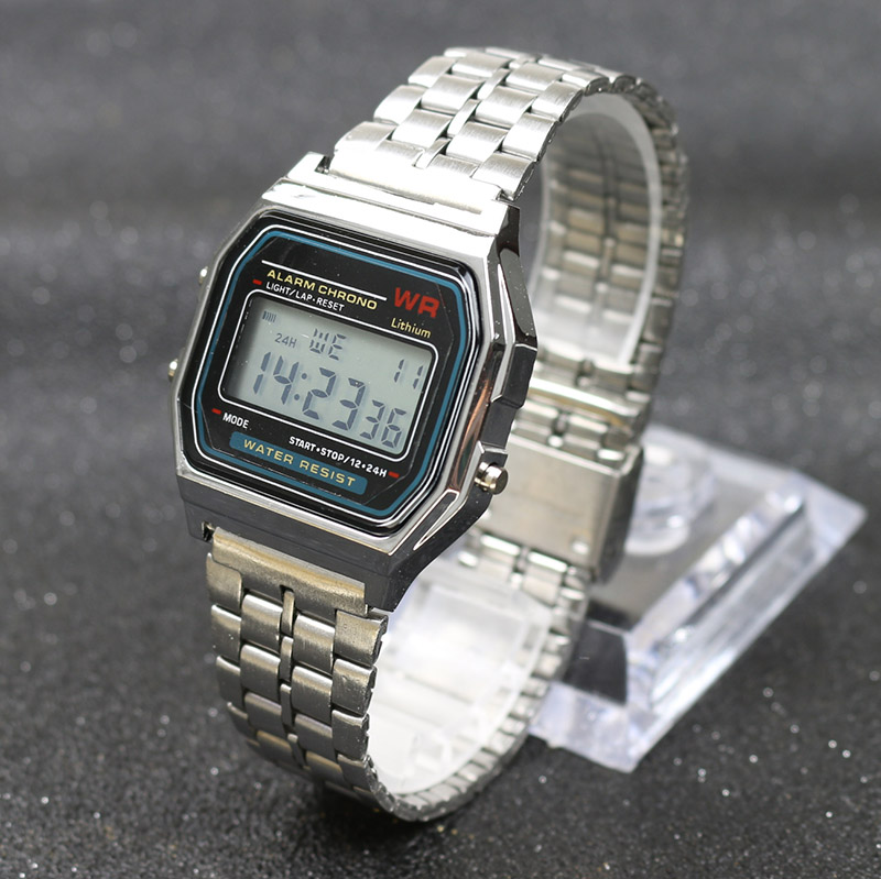 Rose Gold Silver Watches Men Watch Electronic Digital Display Retro Style Watches