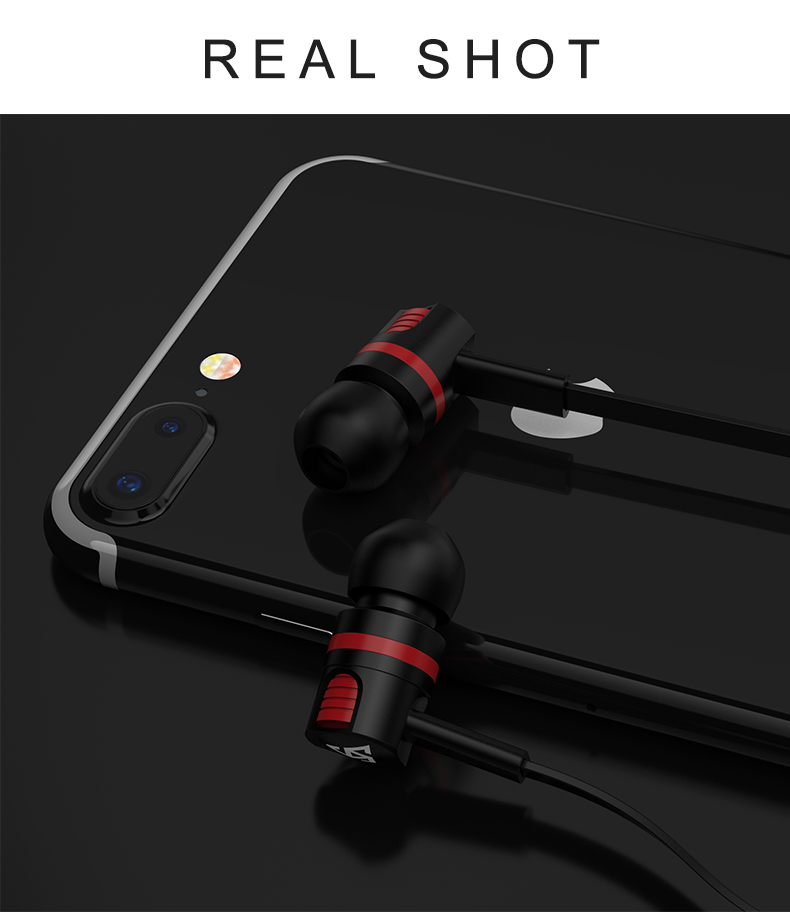BAMBOO Earphone Super Bass Earphones with Microphone Stereo Earbuds for Mobile Phone