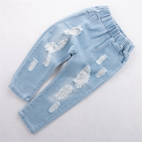 CROAL CHERIE Fashion Children Ripped Jeans Kids Boys Jeans Girls Jeans Denim Trousers & Leggings