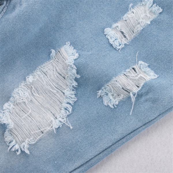 CROAL CHERIE Fashion Children Ripped Jeans Kids Boys Jeans Girls Jeans Denim Trousers & Leggings