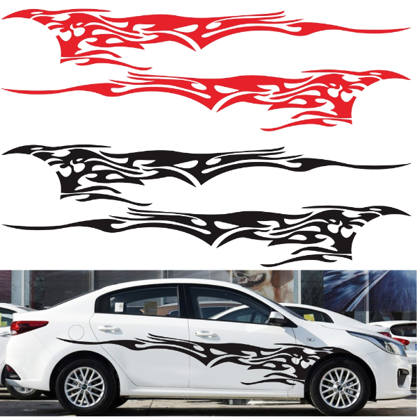 Car Vinyl Decal Graphics Side Flame element Stickers Body Generic Decal Exterior Accessories