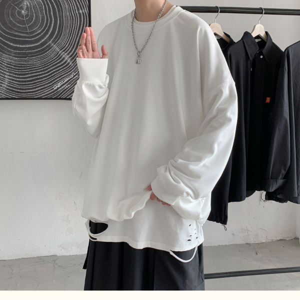 2021 Hoodies Sweatshirt Mens Black White Hip Hop Punk Pullover Sweatshirts, Cardigans & Hoodies