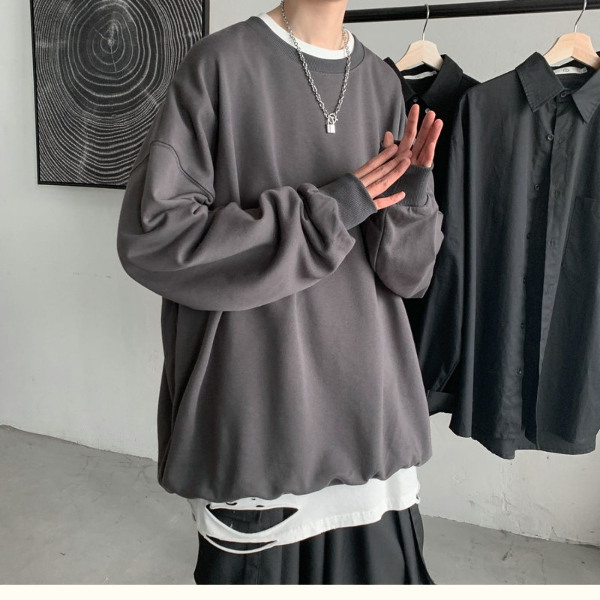 2021 Hoodies Sweatshirt Mens Black White Hip Hop Punk Pullover Sweatshirts, Cardigans & Hoodies