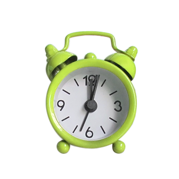 Alarm Clock Snooze Silent Sweeping Wake Up Table Clock Creative Cute Mini Metal Small Clocks