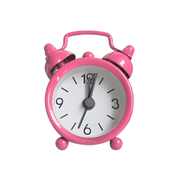Alarm Clock Snooze Silent Sweeping Wake Up Table Clock Creative Cute Mini Metal Small Clocks