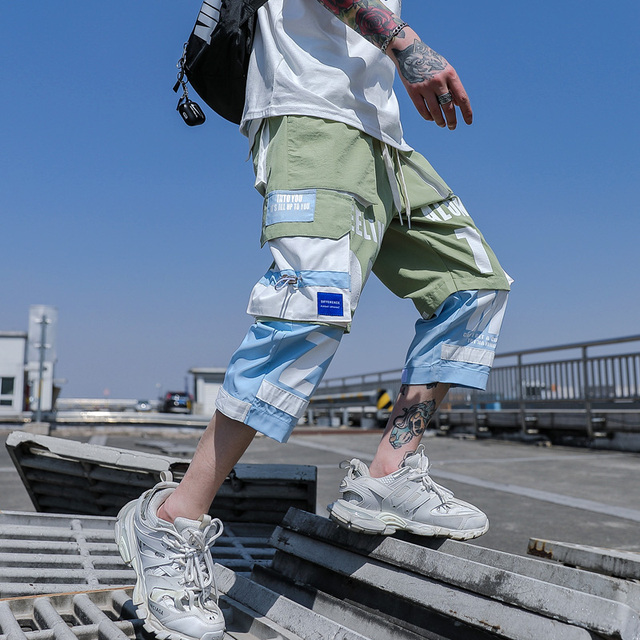 Summer Men's Cargo Pants 2021 Loose Hip Hop Trousers Male Side Pockets Casual Trousers