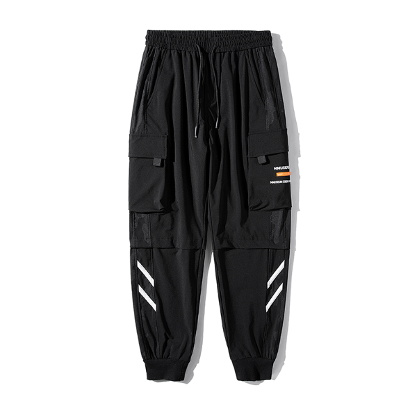 New Mens Side Pockets Cargo Harem Pants 2021 Oversized Black Hip Hop Casual Men  Trousers