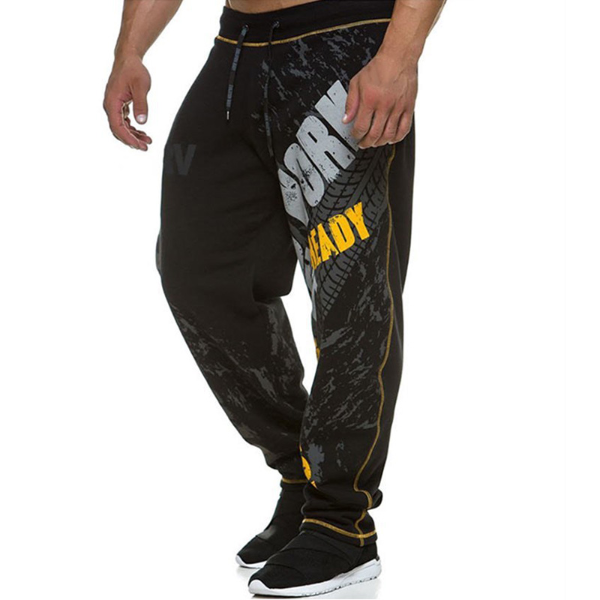 muscle men's Sweatpants fitness training joggers casual Autumn cotton Sweatpants Trousers