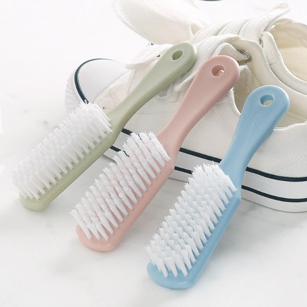 3pcs  Home Plastic Small Brush Shoes Cleaning Brush Can Be Hung Soft Fur Bathroom Products