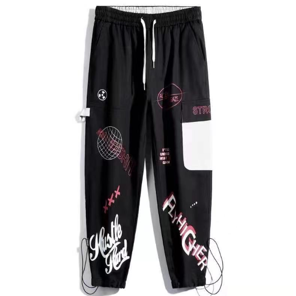 Hip Hop Fashion Pants Japanese Streetwear Pants Graphic High Street Sweatpants Trousers