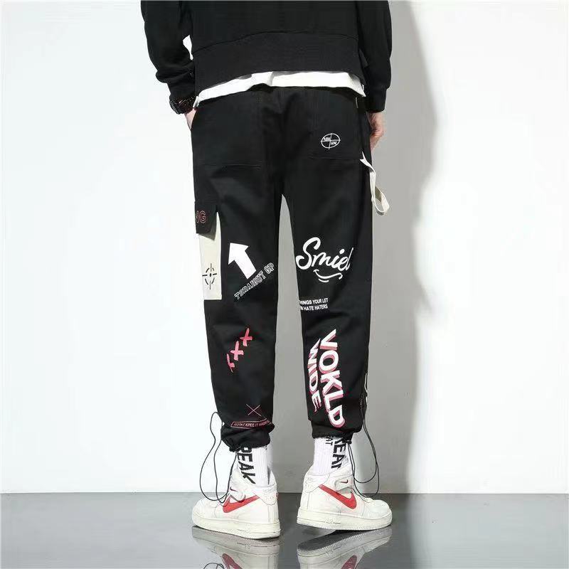 Hip Hop Fashion Pants Japanese Streetwear Pants Graphic High Street Sweatpants Trousers