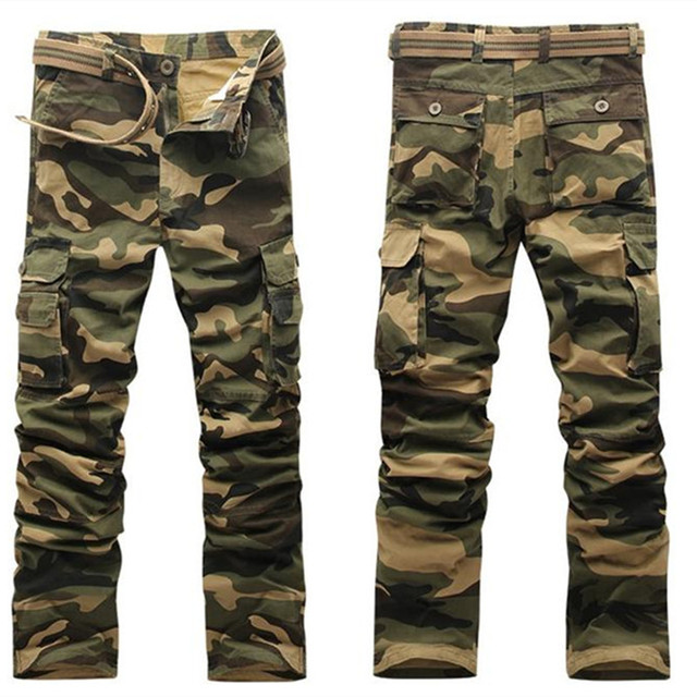Men Spring Army Green Fashion Cargo Pants Crotch jogger Patchwork Pants Male Easy  Trousers