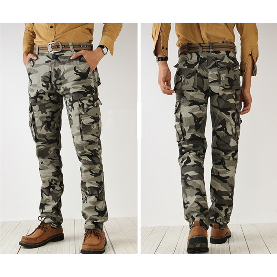 Men Spring Army Green Fashion Cargo Pants Crotch jogger Patchwork Pants Male Easy  Trousers