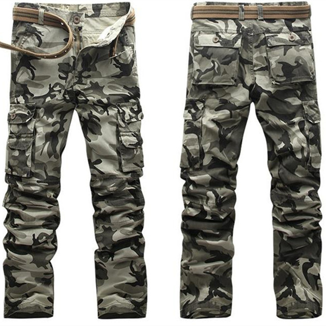 Men Spring Army Green Fashion Cargo Pants Crotch jogger Patchwork Pants Male Easy  Trousers