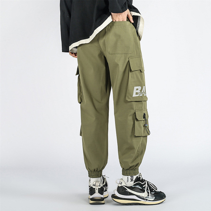 Hip Hop Cargo Pants Men Streetwear Cotton Joggers Fashion Sweatpants Male Casual Harem Trousers