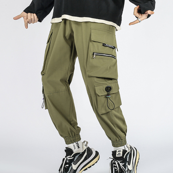Hip Hop Cargo Pants Men Streetwear Cotton Joggers Fashion Sweatpants Male Casual Harem Trousers