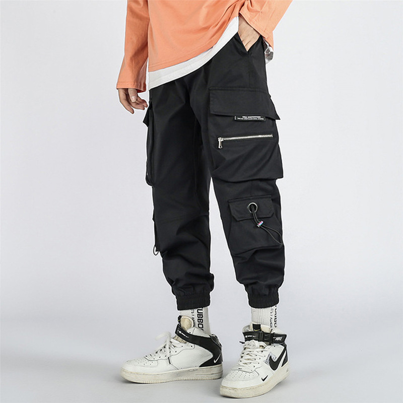 Hip Hop Cargo Pants Men Streetwear Cotton Joggers Fashion Sweatpants Male Casual Harem Trousers