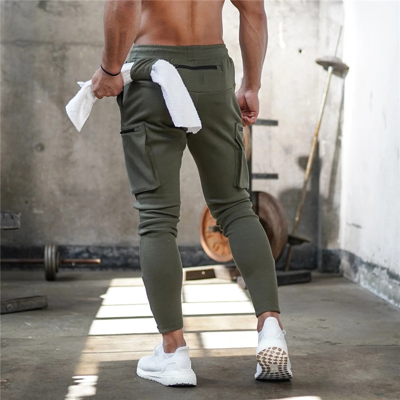 Mens Jogger Pnats Sweatpants Man Gyms Workout Fitness Cotton Trousers