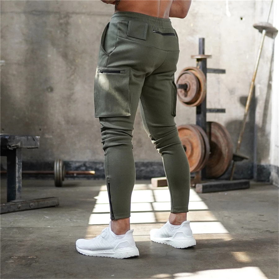Mens Jogger Pnats Sweatpants Man Gyms Workout Fitness Cotton Trousers