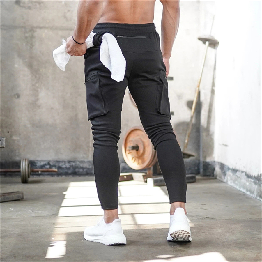 Mens Jogger Pnats Sweatpants Man Gyms Workout Fitness Cotton Trousers
