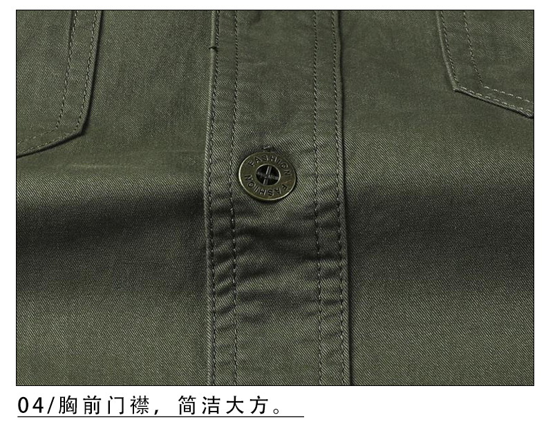 Mens Cotton Military Shirts Men Long Sleeve Casual Dress Shirt Male Cargo Work Shirts Mens Working Shirts