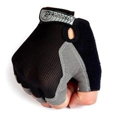 High Elastic Breathable Mesh Half-fingered Outdoor Motorcycle Riding Black one size