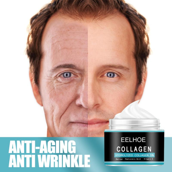 EELHOE Men Anti Aging Face Cream Collagen Anti Wrinkle Lifting Firming Deep Moisturizing  Skin Care