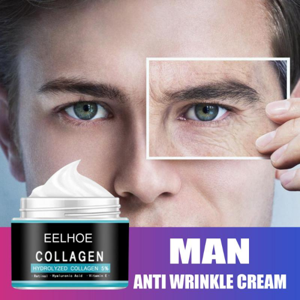 EELHOE Men Anti Aging Face Cream Collagen Anti Wrinkle Lifting Firming Deep Moisturizing  Skin Care