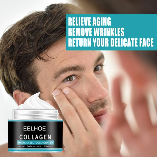 EELHOE Men Anti Aging Face Cream Collagen Anti Wrinkle Lifting Firming Deep Moisturizing  Skin Care