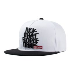 Fashion snapback baseball cap flat-brimmed hat visor hat wild personality White one size