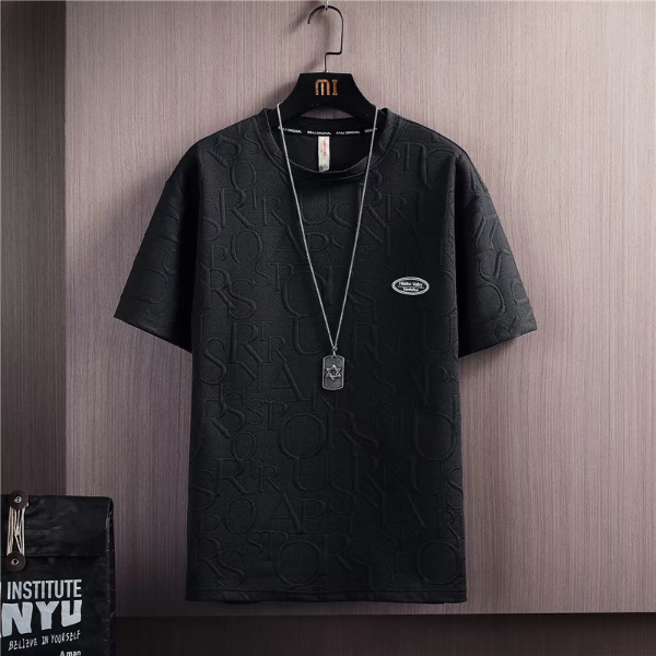 Summer Tshirt Shorts 2 Pieces Set White Tracksuit Men's 3D Letters Vintage Streetwear Creative Pattern Shorts