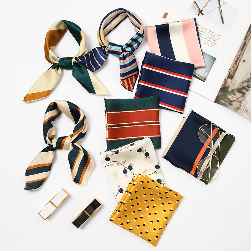 Korean scarves small Kerchief Fashion Handle Bag Ribbon Airline stewardess  scarf Party Gift