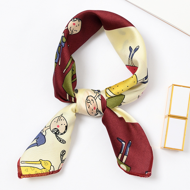 Korean scarves small Kerchief Fashion Handle Bag Ribbon Airline stewardess  scarf Party Gift