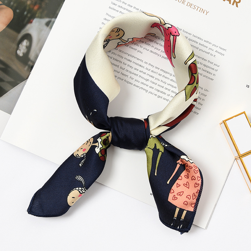 Korean scarves small Kerchief Fashion Handle Bag Ribbon Airline stewardess  scarf Party Gift