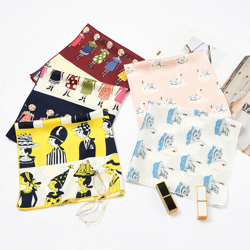 Korean scarves small Kerchief Fashion Handle Bag Ribbon Airline stewardess  scarf Party Gift