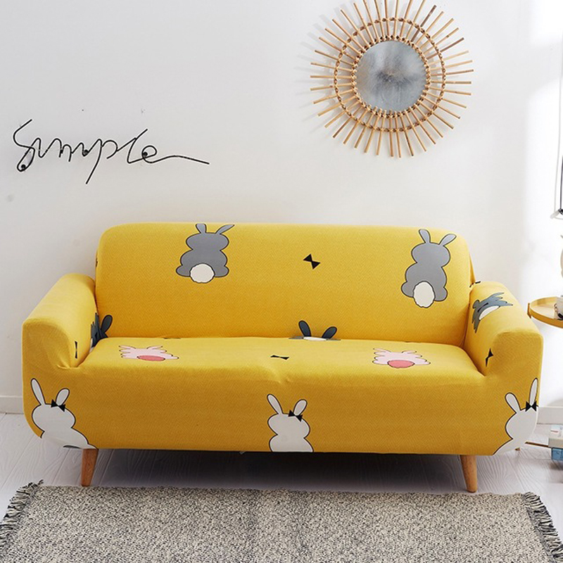 Sofa cover simple stretch fabric sofaset full cover sofa set