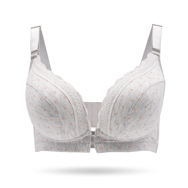 Maternity Plus Size Front Buckle Cotton Nursing Bra Breastfeeding Bra