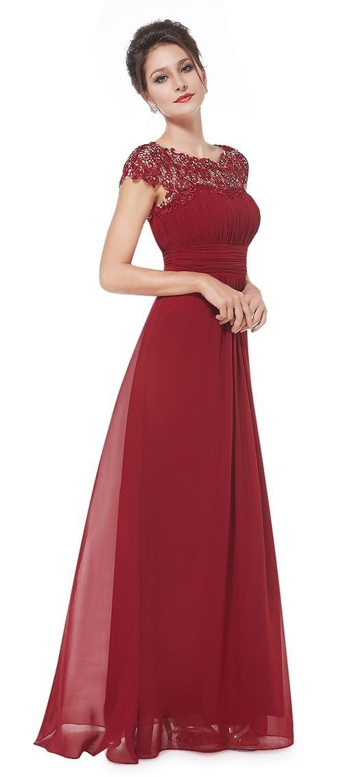 Women&apos;s lace dress bridesmaid evening dress party summer  dresses for ladies  red