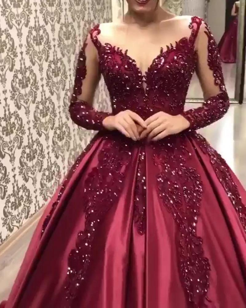 ladies dress with sexy long skirt and tail party evening dress womens sleeved