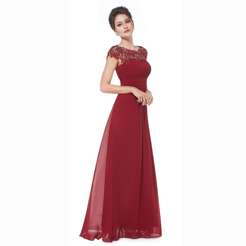 Women&apos;s lace dress bridesmaid evening dress party summer  dresses for ladies  red