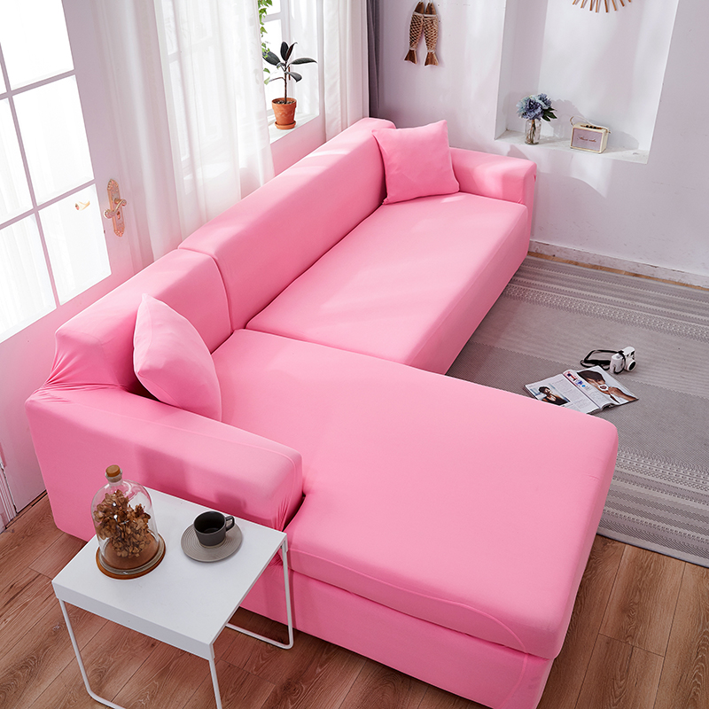 Stretch universal sofa cover 1/2/3/4 seater seasons fabric simple sofa  cover full covers wine red