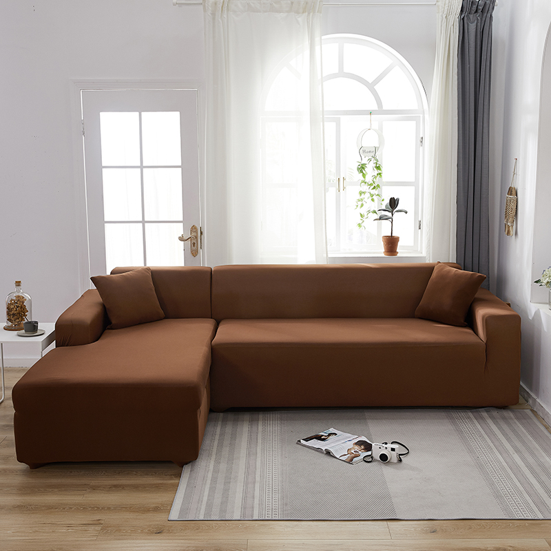 Stretch universal sofa cover 1/2/3/4 seater seasons fabric simple sofa  cover full covers wine red