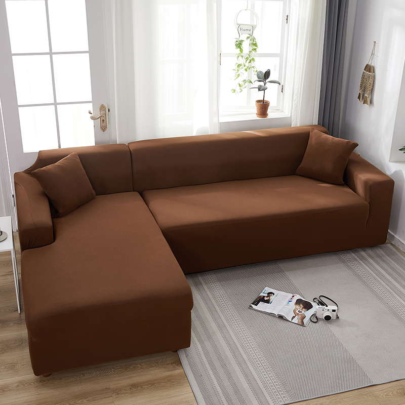 Stretch universal sofa cover 1/2/3/4 seater seasons fabric simple sofa  cover full covers wine red